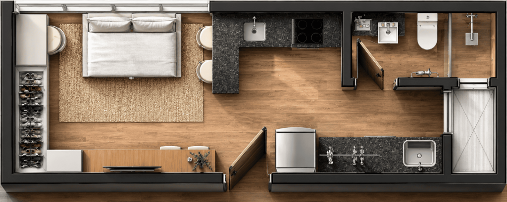 Studio com Área Privativa de 25m² Final 13